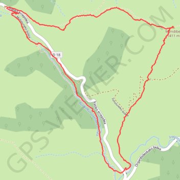 Trace GPS MENDIBEL depuis le Chalet Accueil de Cize, itinéraire, parcours