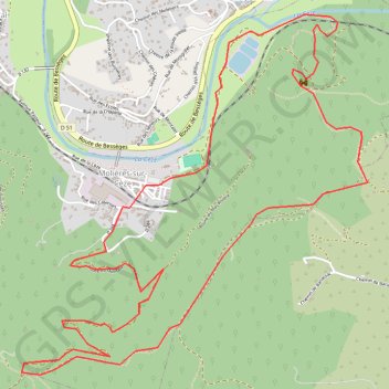 Trace GPS Sentier botanique du chateau de Montalet, itinéraire, parcours