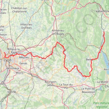 Trace GPS Saint-Didier-au-Mont-d'Or (69370), Métropole de Lyon, Auvergne-Rhône-Alpes, France - Seyssel (74910), Haute-Savoie, Auvergne-Rhône-Alpes, France, itinéraire, parcours