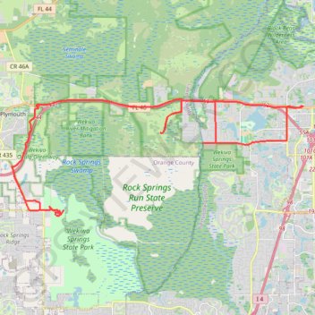 Trace GPS Sandford to Kelly Park, itinéraire, parcours