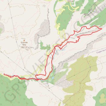 Trace GPS Vallée de Saint-Pons, la Glacière, itinéraire, parcours