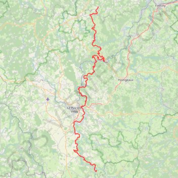 Trace GPS GR3F De Lafarre (Haute-Loire) à Apinac (Loire), itinéraire, parcours