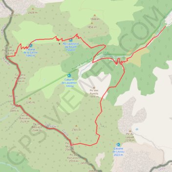 Trace GPS Pic de Bassibié et pic des Mulats depuis Salau, itinéraire, parcours