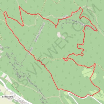Trace GPS Montagne de Tentanet, itinéraire, parcours