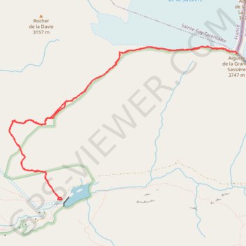 Trace GPS Aiguille de la Grande Sassière, itinéraire, parcours
