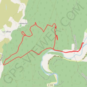 Trace GPS Les Salelles - Grotte des résistants - Gour de la Sompe, itinéraire, parcours