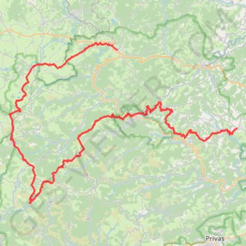 Trace GPS GR420 De Vernoux-les-Bains à Saint Agrève (Ardèche), itinéraire, parcours