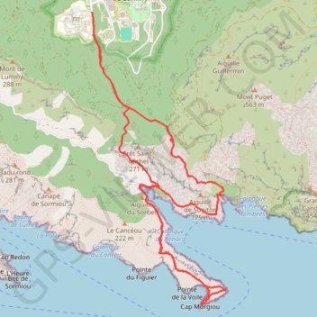 Trace GPS Calanques Maxime, itinéraire, parcours