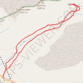 Trace GPS Le lac de Bassa de Mercader, itinéraire, parcours