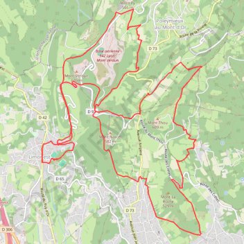Trace GPS Monts d'Or - Limonest, itinéraire, parcours
