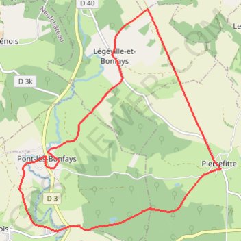 Trace GPS Le sentier de Pierrebonfays - Légéville et Bonfays, itinéraire, parcours