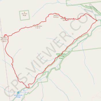 Trace GPS Big Slide Mountain Loop, itinéraire, parcours
