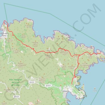 Trace GPS El Port de la Selva - Cadaqués, itinéraire, parcours