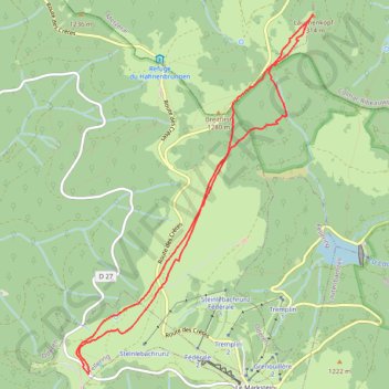 Trace GPS Treh-Lauchenkopf, itinéraire, parcours