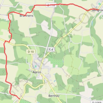 Trace GPS Compostelle Voie de Vézelay en Gironde variante du Rivet, itinéraire, parcours