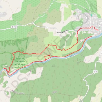 Trace GPS La Baume par Collias, itinéraire, parcours