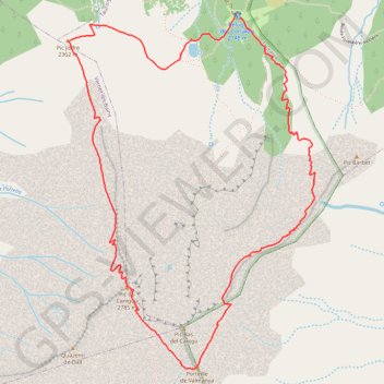 Trace GPS Le Canigou par la cheminée, itinéraire, parcours