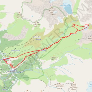 Trace GPS Lac des Vaches - Pralognan-la-Vanoise, itinéraire, parcours