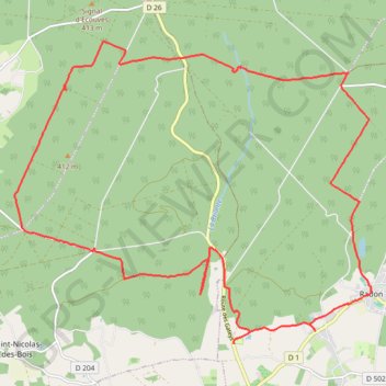 Trace GPS Randonnée à Radon (banlieue d'Alençon), itinéraire, parcours