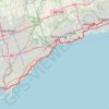 Trace GPS Toronto - Oshawa, itinéraire, parcours