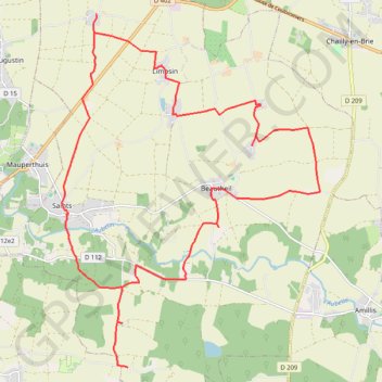 Trace GPS Panneaux Beautheil-Saints-26km-IBP87-running, itinéraire, parcours