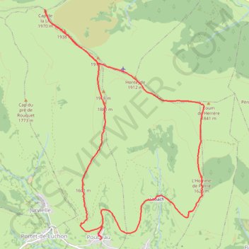Trace GPS Cap de la Lit - Montagne d'Espiau, itinéraire, parcours