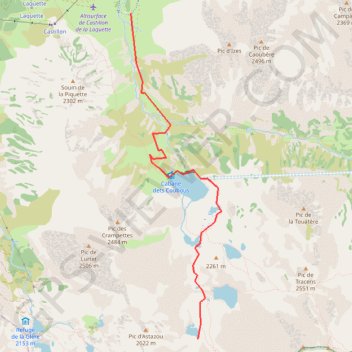 Trace GPS Pont de la Gaubie - Lac Estagnol, itinéraire, parcours