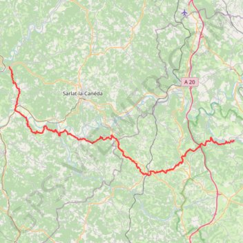 Trace GPS Rocamadour - Les Eyzies-de-Tayac-Sireuil, itinéraire, parcours