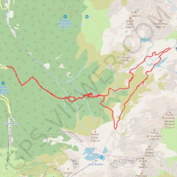 Trace GPS Tour des lacs de Belledone, itinéraire, parcours