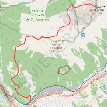Trace GPS Brévent, itinéraire, parcours