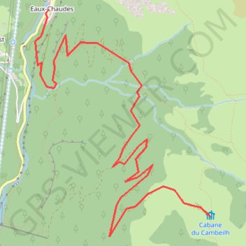 Trace GPS D'Eaux-Chaudes à la cabane de Cambeilh, itinéraire, parcours