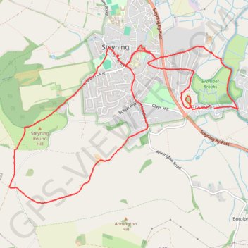 Trace GPS Steyning Bramber, itinéraire, parcours