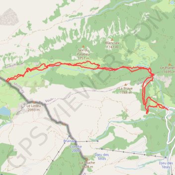 Trace GPS Plan-de-Croix - Col de Savalène, itinéraire, parcours