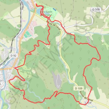 Trace GPS 17-Parc Saint-Bertrand, Laval, Bitrague_2022-10-23, itinéraire, parcours