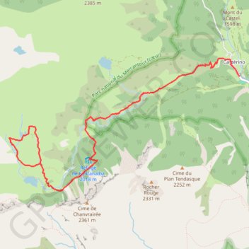 Trace GPS Castérino - Lac Vert de Fontanalba - Lacs Jumeaux - Voie sacrée, itinéraire, parcours