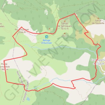 Trace GPS Pic de Bentaillole, itinéraire, parcours