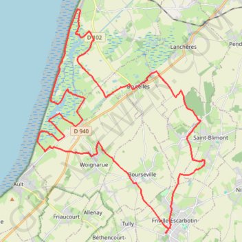 Trace GPS Le marais du hâble d'Ault - Friville-Escarbotin, itinéraire, parcours