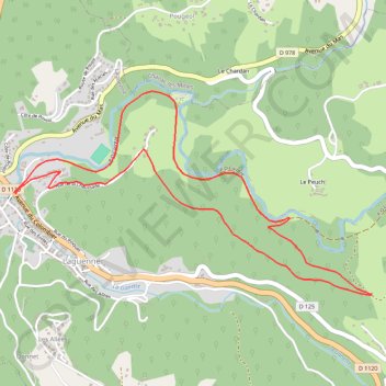 Trace GPS Les Vignes - Laguenne - Pays de Tulle, itinéraire, parcours