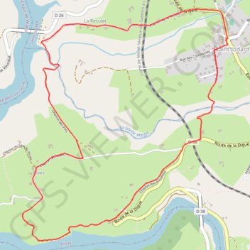 Trace GPS Autour des Gorges de la Loire - Boucle de la Digue de Pinay - Saint-Jodard, itinéraire, parcours
