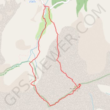 Trace GPS Pic Méchant - Arête SO, itinéraire, parcours