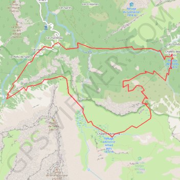 Trace GPS Samoëns, Petit Col d'Anterne, itinéraire, parcours