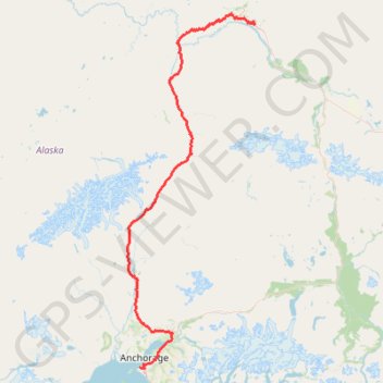 Trace GPS Road Trip Alaska 2018, itinéraire, parcours