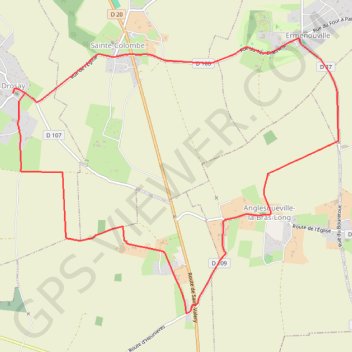 Trace GPS Le bois des Saules - Drosay, itinéraire, parcours