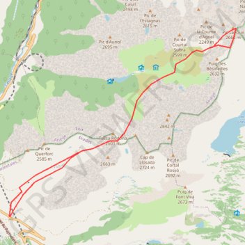 Trace GPS Puig de Lanós, itinéraire, parcours