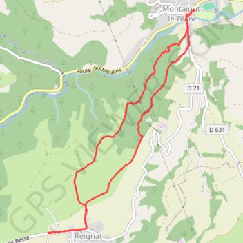 Trace GPS Le bal des fées - Montaigut-le-Blanc, itinéraire, parcours