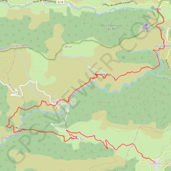 Trace GPS Loubaresse - Le Bez, itinéraire, parcours