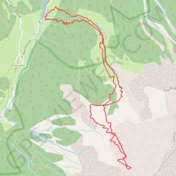 Trace GPS Aiguille d'Orcières face Nord, itinéraire, parcours