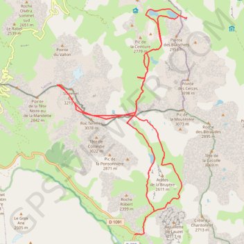 Trace GPS Tour du Grand Galibier, itinéraire, parcours