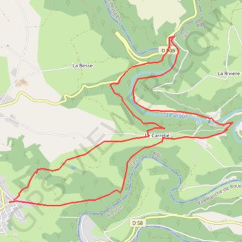 Trace GPS De Mirandol - Bourgnouac au Viaur, itinéraire, parcours