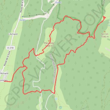 Trace GPS Par Plénouze, le Plateau de Sornin et la Molière, itinéraire, parcours